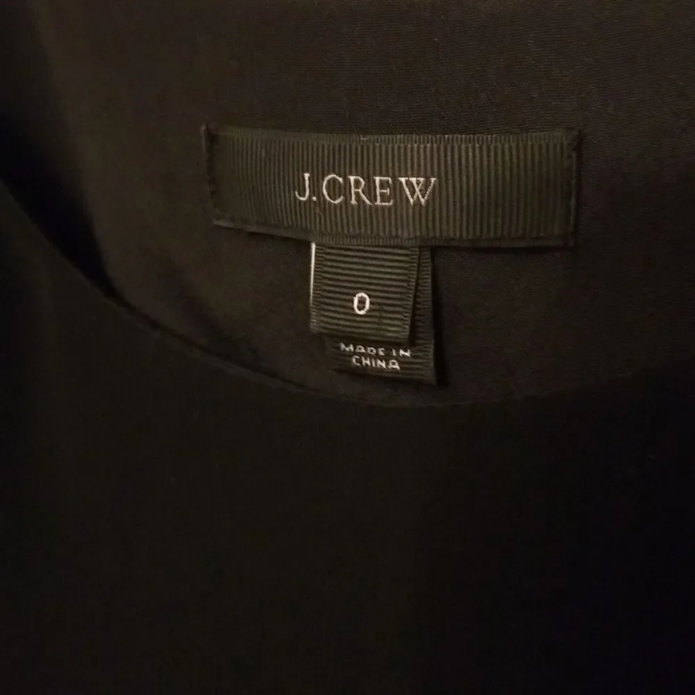 J Crew Black Label Dress Women's Black Sleeveless Size 0 Minimalist